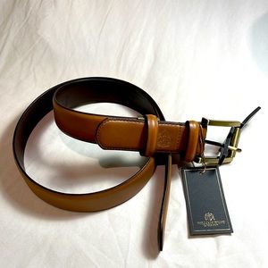 William Hunt Saville Row leather belt. Sz 36. Brand new with tags.